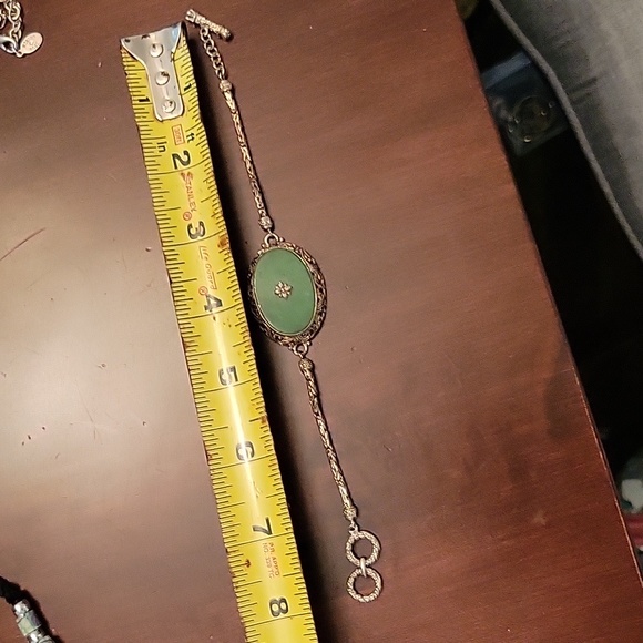 Vintage Jade bracelet 925 - Picture 10 of 10